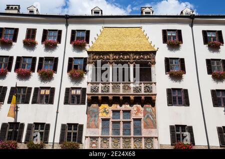 INNSBRUCK, AUTRICHE, 9 SEPTEMBRE 2020 - vue sur l'ancien bâtiment Golden Roof Innsbruck, Tyrol, Autriche Banque D'Images