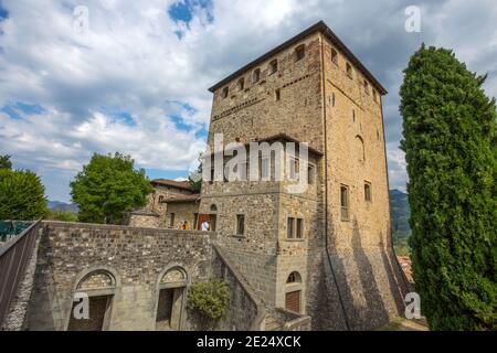 BOBBIO, ITALIE, 20 AOÛT 2020 - Château de Malaspina à Bobbio, province de Piacenza, Émilie-Romagne, Italie Banque D'Images