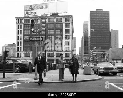 Scène de rue. Philadelphie, États-Unis, 1976 Banque D'Images