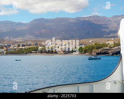 Île de Santo Antao, capitale Porto Novo, Cap-Vert dans l'atlantique équatorial. Avril Banque D'Images