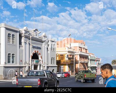 Mercado Municipal. Ville Mindelo, un port maritime sur l'île de Sao Vicente, Cap-Vert dans l'atlantique équatorial. Afrique, avril Banque D'Images