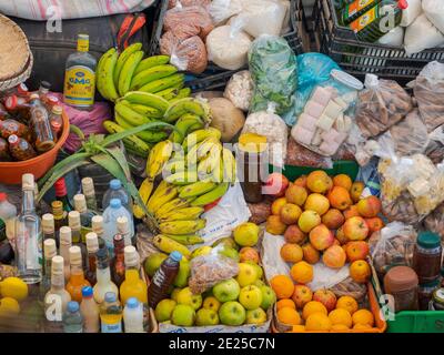 Mercado Municipal. Ville Mindelo, un port maritime sur l'île de Sao Vicente, Cap-Vert dans l'atlantique équatorial. Afrique, avril Banque D'Images