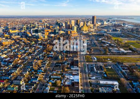 Skyline, Buffalo, NY, États-Unis Banque D'Images