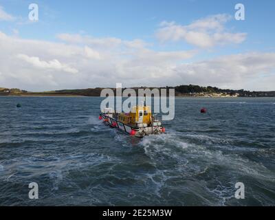 Le ferry pour passagers Black Tor quitte Padstow pour Rock, Cornwall, Royaume-Uni Banque D'Images