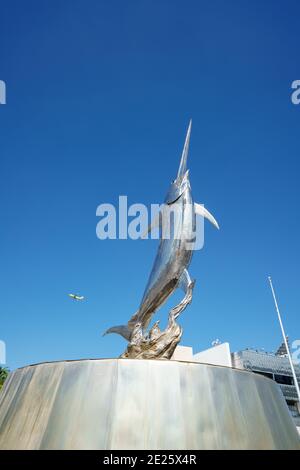 IGFA International Game Fish Association Hall of Fame Hollywood Florida Statue d'espadon des États-Unis Banque D'Images