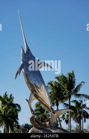 IGFA International Game Fish Association Hall of Fame Hollywood Florida Statue d'espadon des États-Unis Banque D'Images