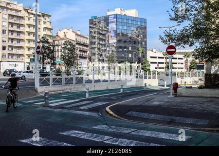 Piste cyclable du littoral (Toulon-Carqueirane) Toulon Banque D'Images