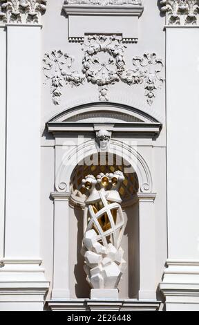 Détail architectural de la Galerie nationale slovène de Ljubljana Banque D'Images