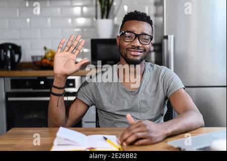 homme, affaires, étudiant, éducation, travail à distance Banque D'Images