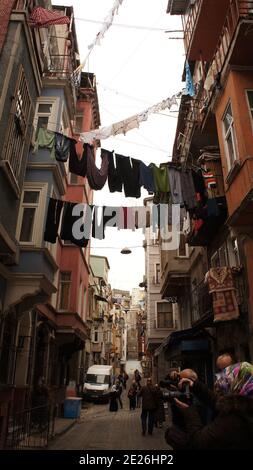 İstanbul Tarlabasi quartier pauvre. En Turquie Banque D'Images