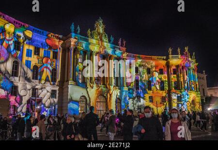 Festival des lumières, Alte Bibliothek - Juristische Fakultät, Bebelplatz, Mitte, Berlin, Allemagne Banque D'Images