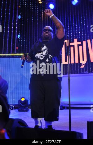 CEE Lo Green lance la nouvelle salle de concert en plein air High Tech, Next Generation '5 Towerss' d'Universal CityWalk, qui s'est tenue le 7 juillet 2011 à Universal CityWalk, à Los Angeles, Californie, États-Unis. Photo de Tony DiMaio/ABACAPRESS.COM Banque D'Images