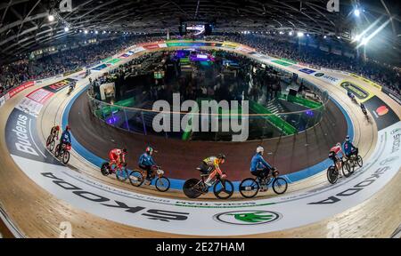 Edition 2019, Berlin 30 Runden, Derny 4. Tag. Sonntag 27.01.2019, Velodrom, Prenzlauer Berg, Berlin, Deutschland Banque D'Images