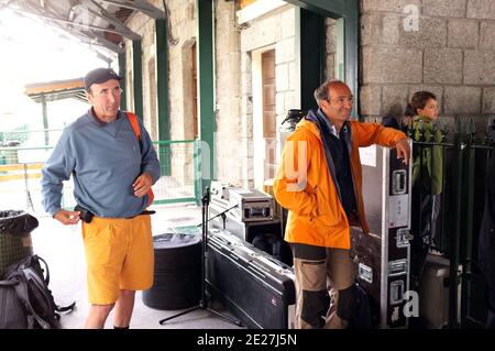 L'ancien ministre français du travail, Eric Woerth (R), participe au 2ème festival de jazz Cosmo, le festival de musique le plus haut du monde, à Chamonix, dans les Alpes françaises, le 29 juillet 2011. Photo de Daniel Giry/ABACAPRESS.COM Banque D'Images