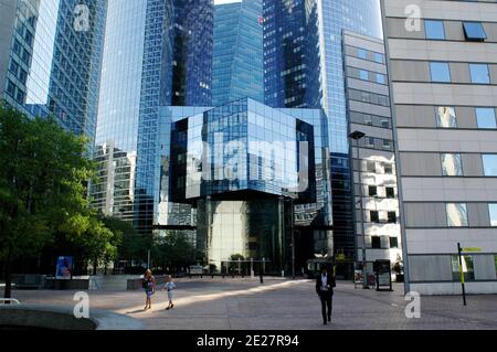 GV du bâtiment du siège de la banque française Société générale à la Défense, près de Paris, France, le 21 août 2011. Photo d'Alain Apaydin/ABACAPRESS.COM Banque D'Images