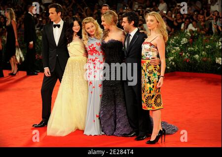 Madonna, Andrea Riseborough, Abbie Cornish, Natalie Dormer, James d'Arcy et Oscar Isaac arrivent à la première de 'W.E.' au 68e Festival International du film de Venise, Mostra Internazionale d'Arte Cinematografica la Biennale di Venezia, le 1er septembre 2011, au Palazzo del Cinema de Venise, en Italie. Photo: Aurore Marechal/Abacapress.com Banque D'Images