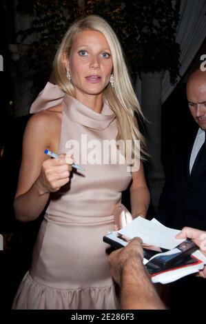Gwyneth Paltrrow quitte le tapis rouge pour la première de la « contagion » qui s'est tenue au Sala Grande Palazzo Del Cinema lors du 68e Festival international du film de Venise, le 3 septembre 2011 à Venise, Italie. Photo de Nicolas Genin/ABACAPRESS.COM Banque D'Images