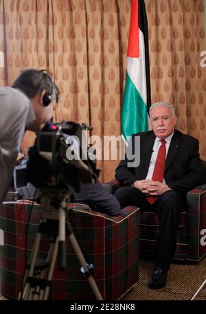 EXCLUSIF - le ministre des Affaires étrangères de l'Autorité palestinienne Riyad Al-Malki tient aujourd'hui une conférence de presse à l'hôtel Millennium un Plaza de New York, NY, USA, le 18 septembre 2011. Photo de Luiz Rampelotto/ABACAPRESS.COM Banque D'Images