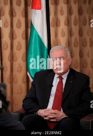 EXCLUSIF - le ministre des Affaires étrangères de l'Autorité palestinienne Riyad Al-Malki tient aujourd'hui une conférence de presse à l'hôtel Millennium un Plaza de New York, NY, USA, le 18 septembre 2011. Photo de Luiz Rampelotto/ABACAPRESS.COM Banque D'Images