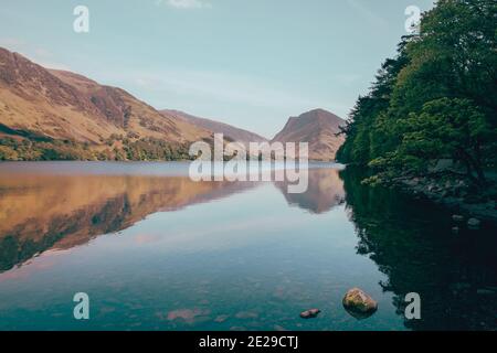 Paysages autour du lac Buttermere dans le Lake District, Cumbria, Angleterre, Royaume-Uni. Banque D'Images