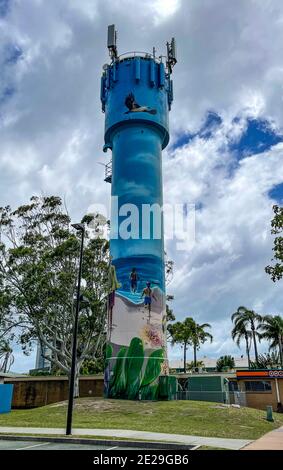 Vue sur la tour d'eau de Woorim à Bribie Island, Queensland, Australie Banque D'Images