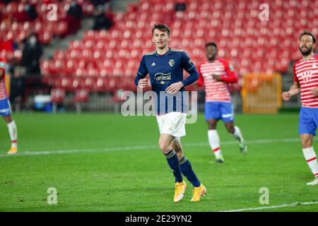 Ante Budimir d'Osasuna pendant le championnat d'Espagne la Liga Match de football entre Granada CF et CA Osasuna en janvier / LM Banque D'Images