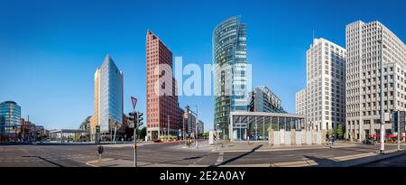 vue panoramique sur la potsdamer platz de berlin, allemagne Banque D'Images