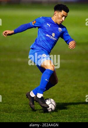 DARTFORD, Royaume-Uni, JANVIER 12 : Louis Ramsay de la ville de Billericay pendant la Ligue nationale Sud entre le FC de Dartford et la ville de Billericay à Princes Banque D'Images