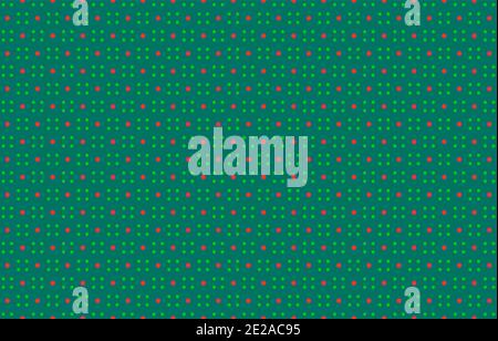 Motif de Noël à pois, fond minimaliste rouge et vert à pois, motif de Noël à pois, pour l'impression de tissu, le vêtement, le papier, le scrapbook, l'artisanat Illustration de Vecteur
