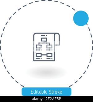 icône de vecteur de planification icônes de contour modifiables pour le web et mobile Illustration de Vecteur