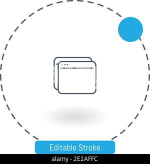 onglets icône de vecteur icônes de contour modifiables pour le web et mobile Illustration de Vecteur