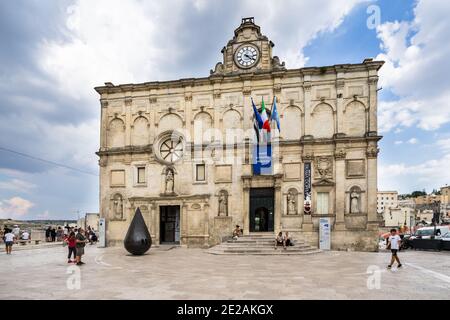 Extérieur du Palazzo Lanfranchi, abritant le musée d'Art ancien et moderne de Basilicate Banque D'Images