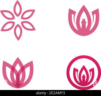 Modèle de logo de motif fleurs de Lotus à motif vecteur de beauté Illustration de Vecteur