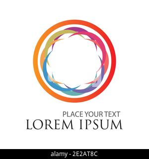 modèle de conception d'illustration de logo vectoriel global Banque D'Images