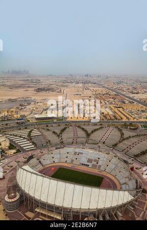 Qatar, Doha, vue d'Aspirer Sports Centre Banque D'Images