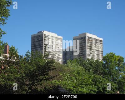 Image de la Society Hill Towers de Philadelphie. Banque D'Images