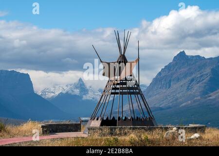 Blackfeet Indian Memorial, Montana, États-Unis Banque D'Images