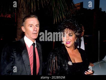 Elizabeth Taylor et Roddy McDowall 1989 Crédit: Ralph Dominguez/MediaPunch Banque D'Images