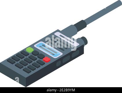 Icône de commande du talkie-walkie. Isométrique de l'icône de vecteur de contrôle talkie walkie pour la conception Web isolée sur fond blanc Illustration de Vecteur
