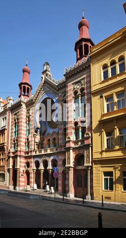 Synagogue jubilaire - Jérusalem synagogue de Prague. République tchèque Banque D'Images