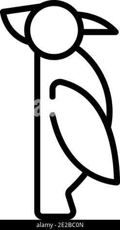 Icône de la cage de pic. Outline Woodpecker cage vector icône pour la conception de sites Web isolé sur fond blanc Illustration de Vecteur