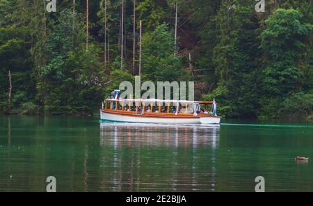 Königssee Obersee en bavière byern port des alpes allemandes Banque D'Images