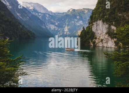 Königssee Obersee en bavière byern port des alpes allemandes Banque D'Images