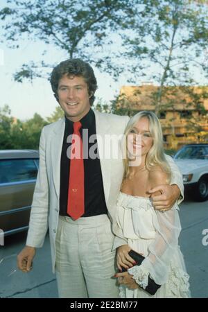 Catherine Hickland et David Hasselhoff crédit : Ralph Dominguez/MediaPunch Banque D'Images