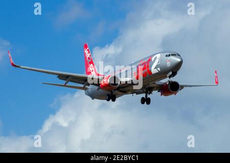 Atterrissage DE L'avion JET2 Banque D'Images