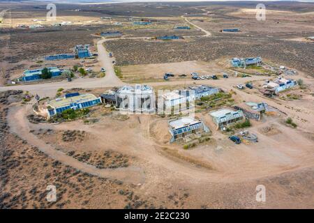 Earthship, Taos, NOUVEAU-MEXIQUE, États-Unis Banque D'Images