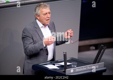 Berlin, Allemagne. 13 janvier 2021. Rainer Spiering (SPD) parle au Bundestag sur l'agroforesterie. Credit: David Hutzler/dpa/Alay Live News Banque D'Images