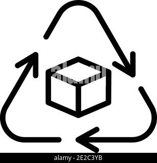 Icône recyclable. Icône vectorielle recyclable pour la conception de sites Web isolée sur fond blanc Illustration de Vecteur