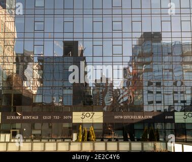 Locations de luxe sur High Line dans le quartier Chelsea de New York le mardi 12 janvier 2021. (© Richard B. Levine) Banque D'Images