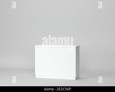 Maquette de compteur vide. illustration 3d sur fond gris Banque D'Images